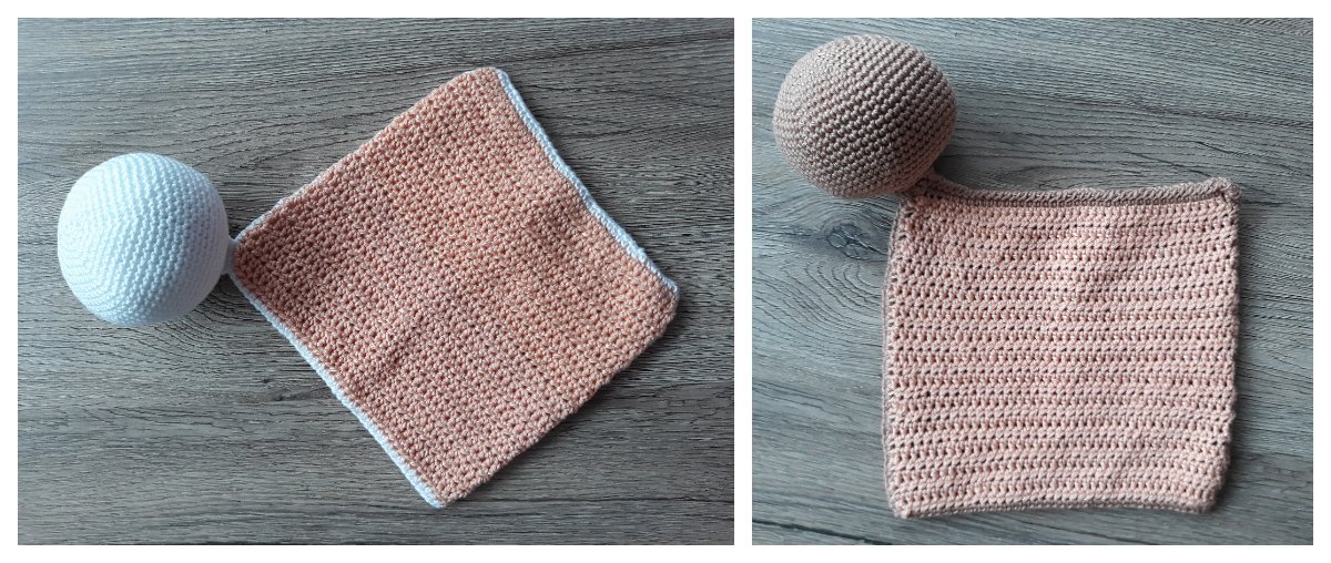 Blog-Inhaltsbild für 'Schmusetuch Häschen trifft Bärchen, kostenlose Häkelanleitung'